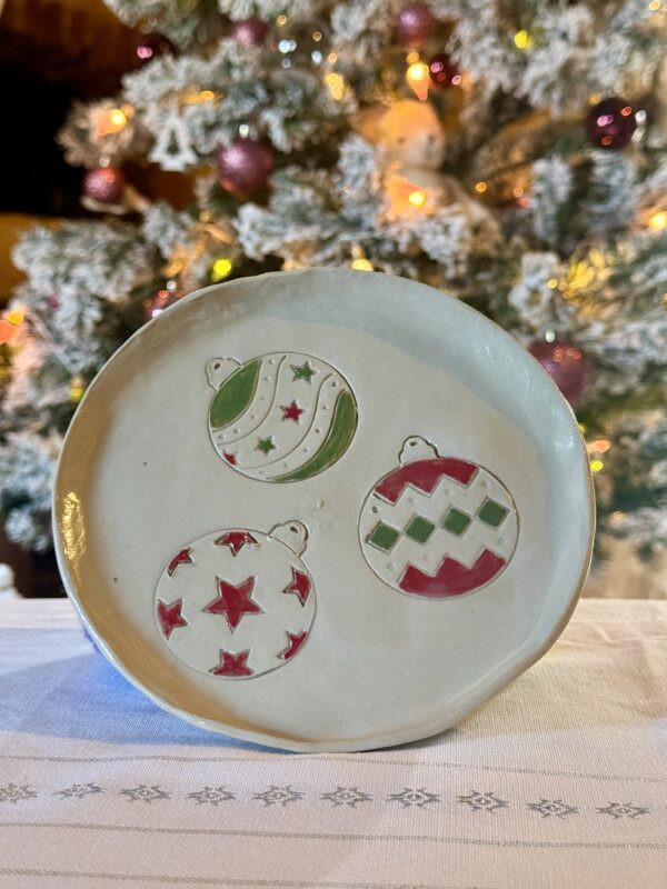 Assiette boules de Noël